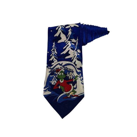 Huntington How The Grinch Stole Christmas Welcome To Whoville Vintage Necktie - Picture 1 of 9